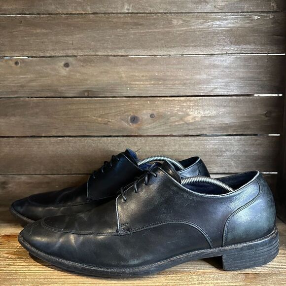Mens Cole Haan Black City Black Leather Dress Comfort Oxfords Shoes Size 13 M‎